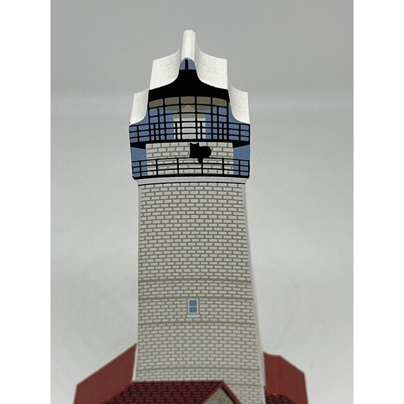CAT’S MEOW Boston Light Lighthouse 1998 Colonial Series 6.5" Wooden Shelf Sitter - Picture 3 of 6